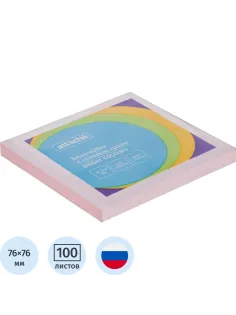 Стикеры ATTACHE Bright colours с клеев.краем 76х76 розовый 100л