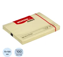Стикеры Kores бум.для зам. 100х75 желтая 100л. '46100