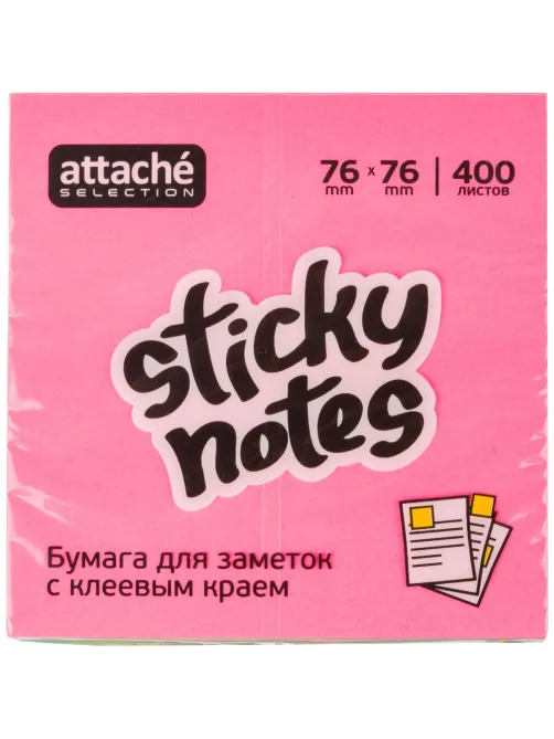 Стикеры Attache Selection куб 76х76, неон 8 цв. 40 0 л
