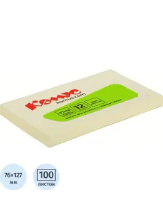 Стикеры КОМУС с клеев.краем 76х127 желтый 100л