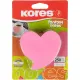 Стикеры фигурные Kores FANTASY HEART 70x70мм,5смешан.неон.цв. по 250л 48705