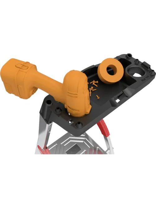 Стремянка HAILO L60 5 ступенек Н=280см с лотком, алюм (8160-507)