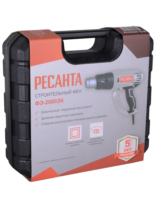 Фен строительный технический Ресанта ФЭ-2000ЭК  (75/2/2)