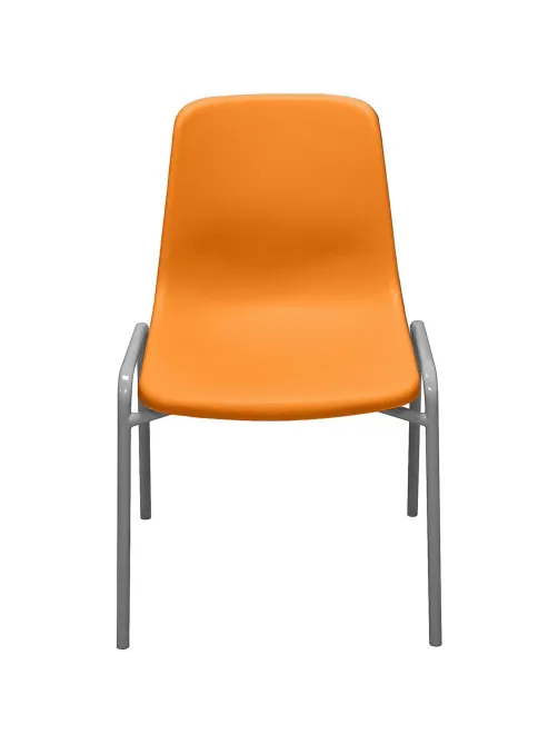 Стул GL_Комус Мебель Стрит RAL 9006, (пластик оранжевый)