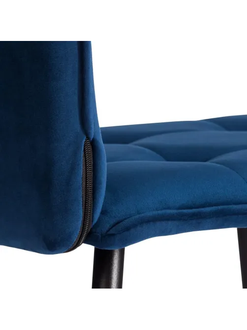 Стул Комус Мебель Flame велюр, 41х55х89, Blue (синий)