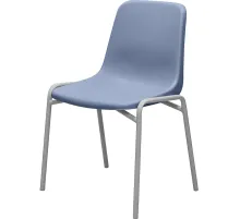 Стул GL_Комус Мебель Стрит RAL 9006, пластик RAL 5014 (голубой)