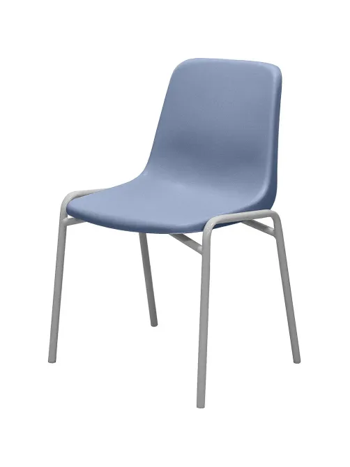 Стул GL_Комус Мебель Стрит RAL 9006, пластик RAL 5014 (голубой)
