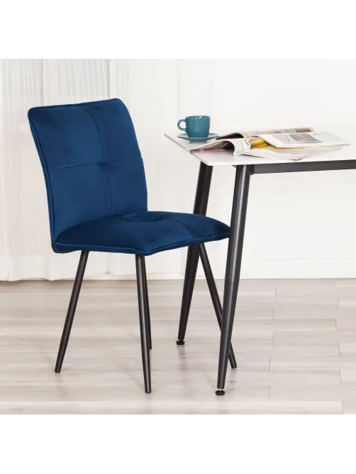 Стул Комус Мебель Flip велюр, 41х55х88, Blue (синий)