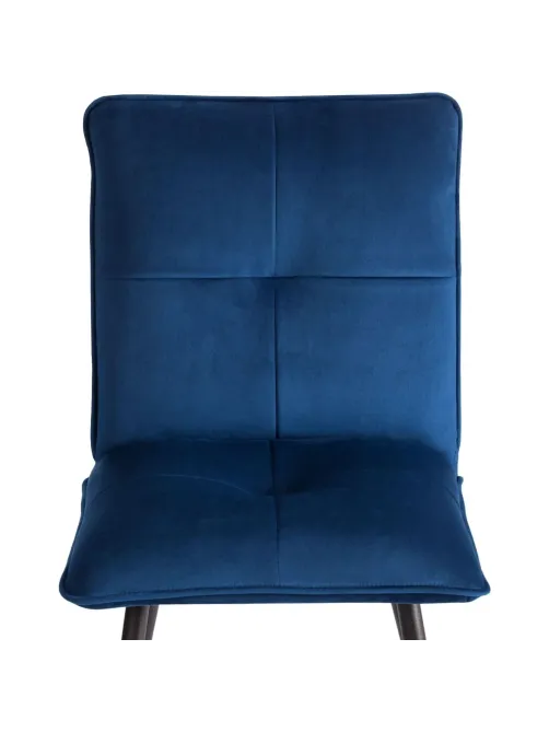 Стул Комус Мебель Flip велюр, 41х55х88, Blue (синий)