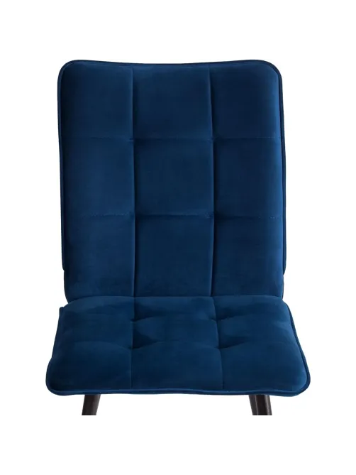 Стул Комус Мебель Flame велюр, 41х55х89, Blue (синий)