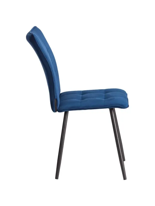 Стул Комус Мебель Flame велюр, 41х55х89, Blue (синий)