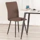 Стул Комус Мебель FABBI ткань рогожка, 45х55х93, коричневый/черный