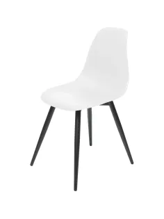 Стул Комус EAMES PLAST HN BLACK (BOX-4) (KM) RU K01 белый/черный