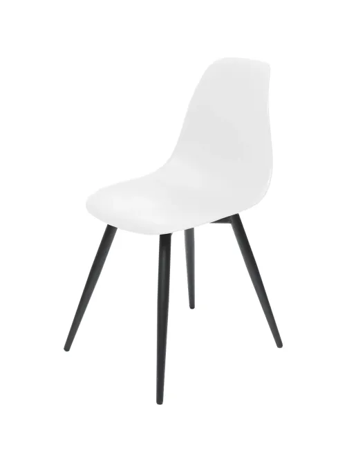 Стул Комус EAMES PLAST HN BLACK (BOX-4) (KM) RU K01 белый/черный