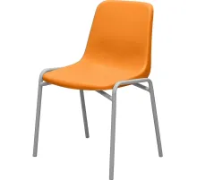 Стул GL_Комус Мебель Стрит RAL 9006, (пластик оранжевый)