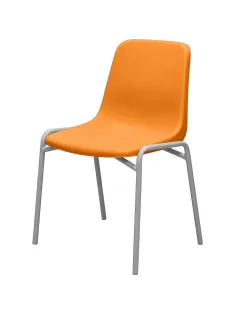 Стул GL_Комус Мебель Стрит RAL 9006, (пластик оранжевый)