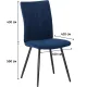 Стул Комус Мебель Fresno велюр, 50х55х93, Blue, (синий)