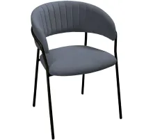 Стул обеденный Сирена, темно-серый (ткань, металл)