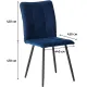 Стул Комус Мебель Flame велюр, 41х55х89, Blue (синий)