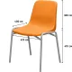 Стул GL_Комус Мебель Стрит RAL 9006, (пластик оранжевый)