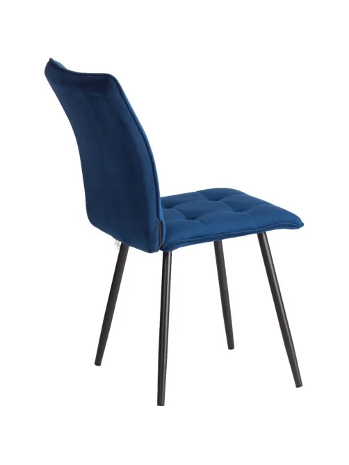 Стул Комус Мебель Flame велюр, 41х55х89, Blue (синий)