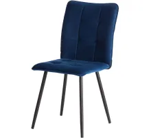 Стул Комус Мебель Flame велюр, 41х55х89, Blue (синий)