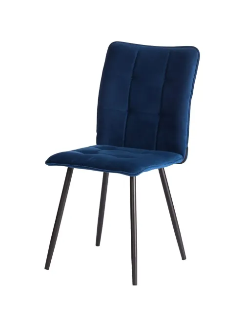 Стул Комус Мебель Flame велюр, 41х55х89, Blue (синий)
