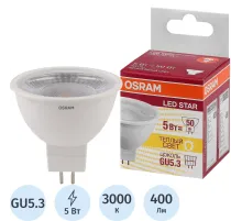 Лампа светодиодная OSRAM LSMR1650110 5W/830 230V GU5.3 4058075481169
