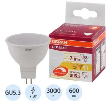 Лампа светодиодная OSRAM LSMR16D80 7W/830 230V GU5.3 229006