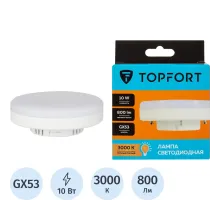 Лампа светодиодная Topfort GX53 10W 3000K