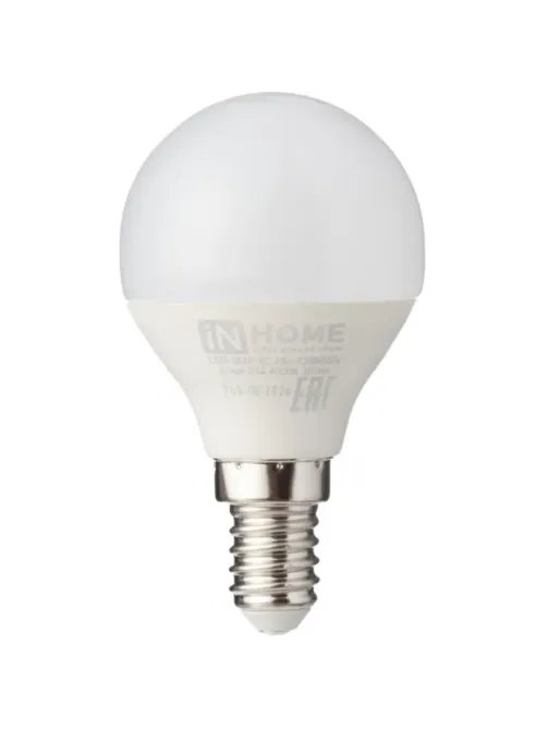 Лампа светодиодная LED-ШАР-VC 4Вт 230В Е14 4000К IN HOME