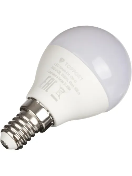 Лампа светодиодная Topfort E14 10W 4000K шар