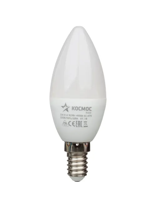 Лампа светодиодная КОСМОС BASIC CN 10.5W 220V E14 4500K