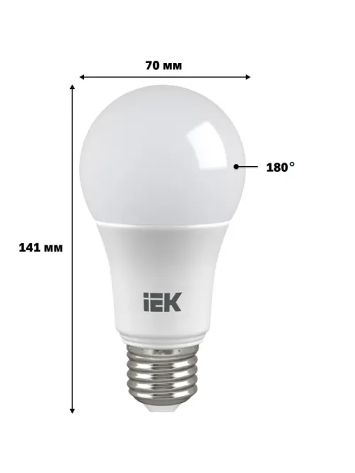 Лампа светодиодная IEK ECO A60 LLE-A60-20-230-40-E27 20Вт 230В 4000К E27
