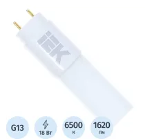 Лампа светодиодная IEK ECO T8 LLE-T8-18-230-65-G13 18Вт 230В 6500К G13