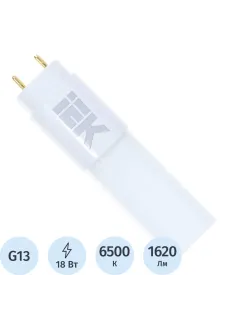 Лампа светодиодная IEK ECO T8 LLE-T8-18-230-65-G13 18Вт 230В 6500К G13