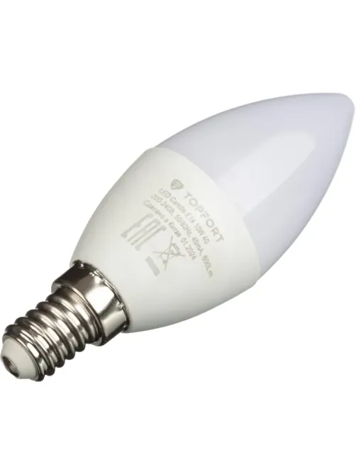 Лампа светодиодная Topfort E14 10W 4000K свеча