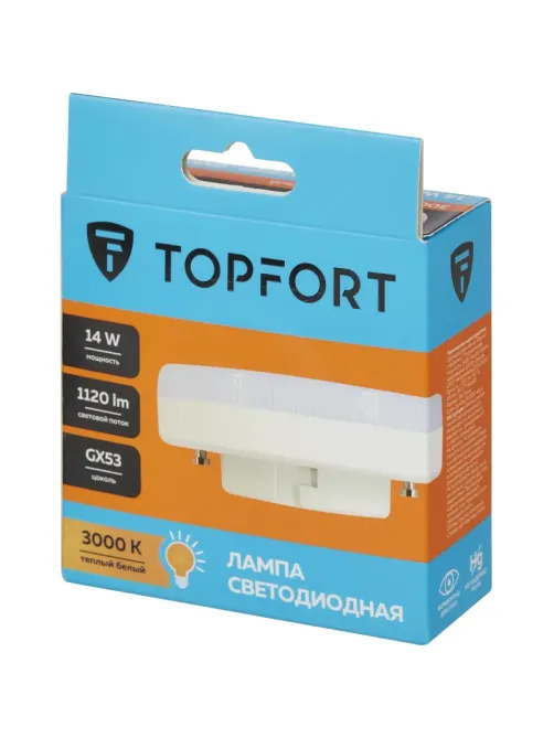 Лампа светодиодная Topfort GX53 14W 3000K