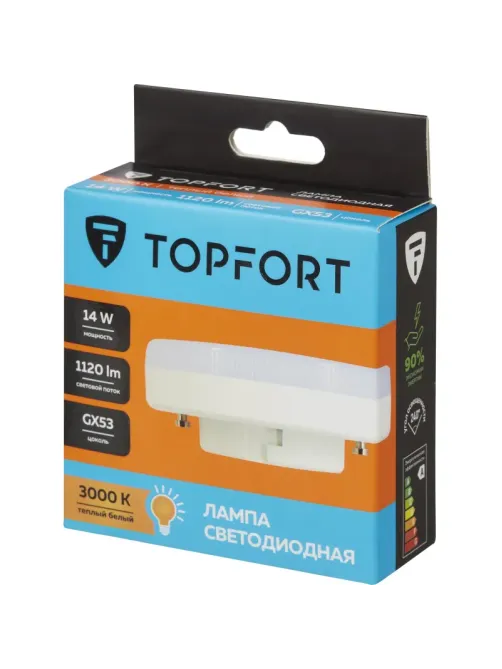Лампа светодиодная Topfort GX53 14W 3000K
