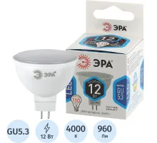 Лампа светодиодная ЭРА LED MR16-12W-840-GU5.3 12Вт GU5.3 4000К Б0040888