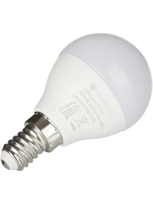 Лампа светодиодная Topfort E14 7W 2700K шар