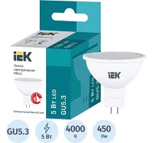 Лампа светодиодная IEK ECO MR16 LLE-MR16-5-230-40-GU5 5Вт 4000К GU5.3