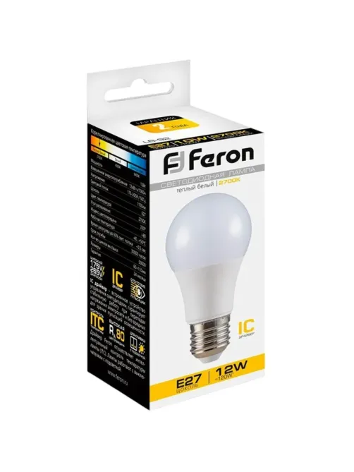 Лампа светодиодная Feron LB-93 Шар E27 12W 175-265V 2700K(25489)