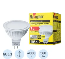Лампа светодиодная Navigator NLL-MR16-7-230-4K-GU5.3 7Вт 4000K GU5.3 94245