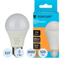 Лампа светодиодная Topfort E27 7W 3000K груша