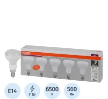 Лампа светодиодная OSRAM LVR60 7SW/865 230V E14 (5 шт/уп) 583993