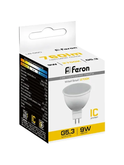 Лампа светодиодная Feron LB-560 MR16 G5.3 9W 175-265V 2700K(25839)