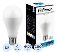 Лампа светодиодная Feron LB-100 Шар E27 25W 175-265V 6400K(25792)