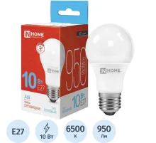 Лампа светодиодная LED-A60-VC 10Вт 230В Е27 6500К IN HOME