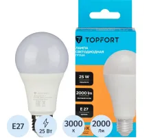Лампа светодиодная Topfort E27 25W 3000K груша